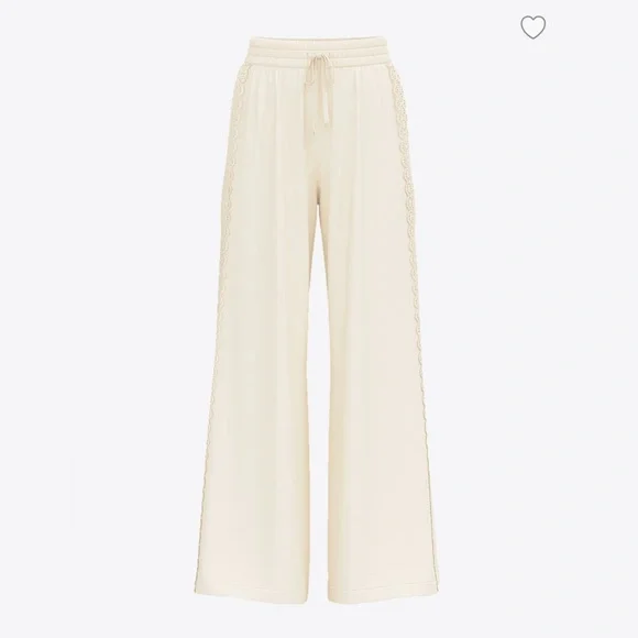 🆕 VICTORIA'S SECRET SWIM CS BEACHWEAR LINEN LACE-TRUM COVER-UP PANTS M 8-10 - Picture 7 of 16